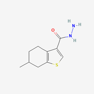 molecular formula C10H14N2OS B1335931 6-Methyl-4,5,6,7-tetrahydro-1-benzothiophene-3-carbohydrazide CAS No. 438211-60-0