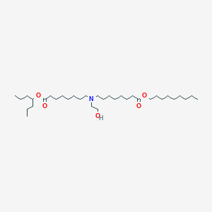 molecular formula C34H67NO5 B13359339 Heptan-4-yl 8-((2-hydroxyethyl)(8-(nonyloxy)-8-oxooctyl)amino)octanoate 