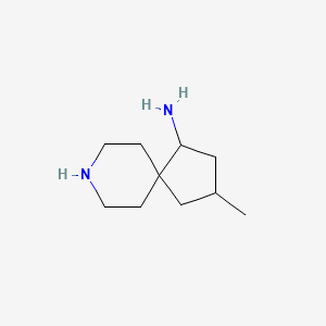 molecular formula C10H20N2 B13359350 3-Methyl-8-azaspiro[4.5]decan-1-amine 