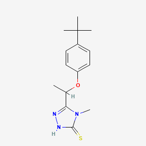 5-[1-(4-tert-butylphenoxy)ethyl]-4-methyl-4H-1,2,4-triazole-3-thiol