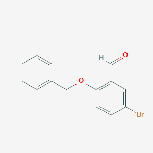 molecular formula C15H13BrO2 B1335947 5-Bromo-2-[(3-methylbenzyl)oxy]benzaldehyde CAS No. 644958-94-1