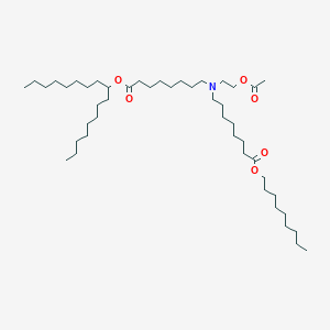 molecular formula C46H89NO6 B13359510 Heptadecan-9-yl 8-((2-acetoxyethyl)(8-(nonyloxy)-8-oxooctyl)amino)octanoate 