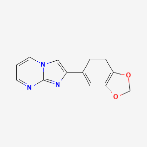 molecular formula C13H9N3O2 B1335972 2-(1,3-Benzodioxol-5-yl)imidazo[1,2-a]pyrimidine CAS No. 866138-02-5