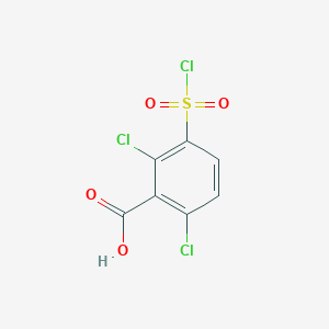 molecular formula C7H3Cl3O4S B1335973 2,6-dichloro-3-chlorosulfonyl-benzoic Acid CAS No. 53553-05-2