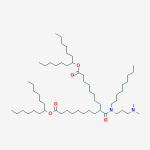 molecular formula C58H114N2O5 B13359776 Di(tridecan-7-yl) 9-((3-(dimethylamino)propyl)(nonyl)carbamoyl)heptadecanedioate 