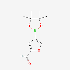 molecular formula C11H15BO4 B1335981 4-(4,4,5,5-Tetramethyl-1,3,2-dioxaborolan-2-yl)furan-2-carbaldehyde CAS No. 846023-58-3