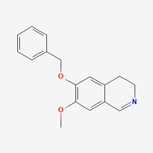 molecular formula C17H17NO2 B1335984 6-Benzyloxy-7-methoxy-3,4-dihydro-isoquinoline CAS No. 68360-22-5