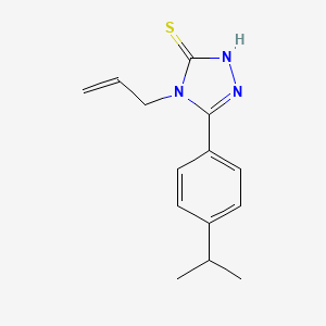 molecular formula C14H17N3S B1335987 4-allyl-5-(4-isopropylphenyl)-4H-1,2,4-triazole-3-thiol CAS No. 669729-26-4
