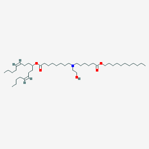 molecular formula C44H83NO5 B13359952 (5Z,12Z)-Heptadeca-5,12-dien-9-yl 8-((2-hydroxyethyl)(6-oxo-6-(undecyloxy)hexyl)amino)octanoate 