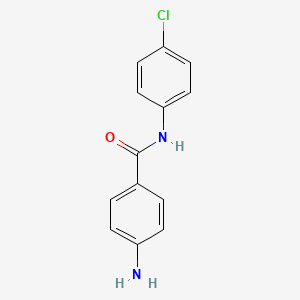molecular formula C13H11ClN2O B1335996 4-amino-N-(4-chlorophenyl)benzamide CAS No. 955-97-5