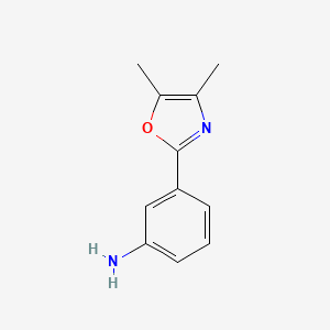 molecular formula C11H12N2O B1335998 3-(4,5-Dimethyl-1,3-oxazol-2-yl)aniline CAS No. 827582-20-7