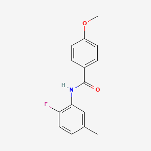 molecular formula C15H14FNO2 B13360053 N-(2-fluoro-5-methylphenyl)-4-methoxybenzamide 