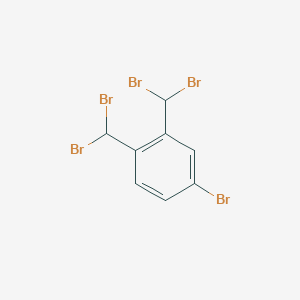 molecular formula C8H5Br5 B1336006 4-Bromo-1,2-bis(dibromomethyl)benzene CAS No. 4235-46-5