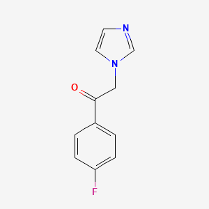 molecular formula C11H9FN2O B1336007 1-(4-fluorophenyl)-2-(1H-imidazol-1-yl)ethan-1-one CAS No. 24155-33-7