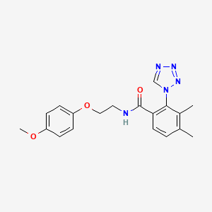 molecular formula C19H21N5O3 B13360108 N-[2-(4-methoxyphenoxy)ethyl]-3,4-dimethyl-2-(1H-tetrazol-1-yl)benzamide 