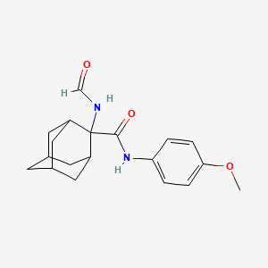 molecular formula C19H24N2O3 B13360114 2-(formylamino)-N-(4-methoxyphenyl)-2-adamantanecarboxamide 