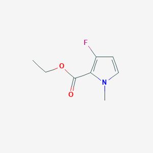 molecular formula C8H10FNO2 B13360133 Ethyl 3-fluoro-1-methyl-1H-pyrrole-2-carboxylate 