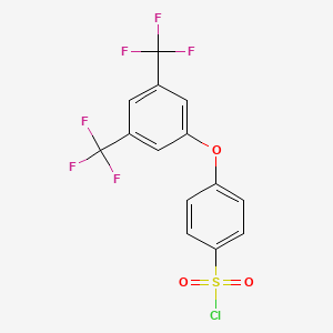 molecular formula C14H7ClF6O3S B1336014 4-[3,5-bis(trifluoromethyl)phenoxy]benzenesulfonyl Chloride CAS No. 885950-90-3