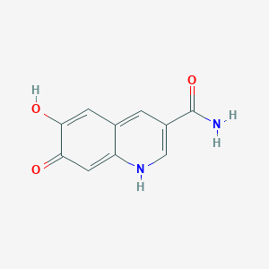 molecular formula C10H8N2O3 B133602 6,7-Dihydroxyquinoline-3-carboxamide CAS No. 146515-41-5