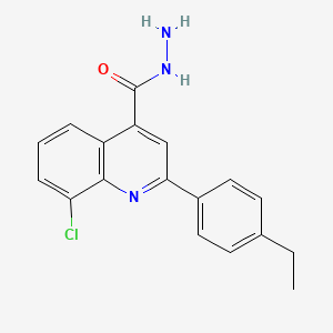 molecular formula C18H16ClN3O B1336023 8-Chloro-2-(4-ethylphenyl)quinoline-4-carbohydrazide CAS No. 588711-80-2
