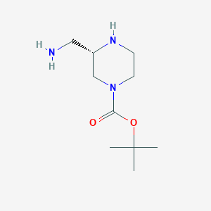 molecular formula C10H21N3O2 B13360238 (S)-Tert-butyl 3-(aminomethyl)piperazine-1-carboxylate 