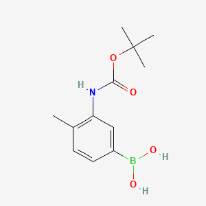 molecular formula C12H18BNO4 B1336024 (3-Boc-amino-4-methylphenyl)boronic acid CAS No. 850568-81-9