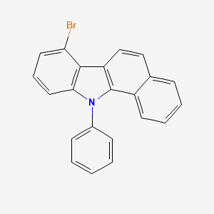 molecular formula C22H14BrN B13360391 7-Bromo-11-phenyl-11H-benzo[a]carbazole 