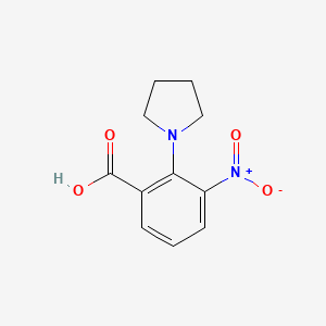 molecular formula C11H12N2O4 B1336042 3-Nitro-2-pyrrolidin-1-ylbenzoic acid CAS No. 890091-65-3