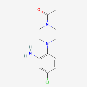 molecular formula C12H16ClN3O B1336044 2-(4-乙酰基哌嗪-1-基)-5-氯苯胺 CAS No. 890091-78-8