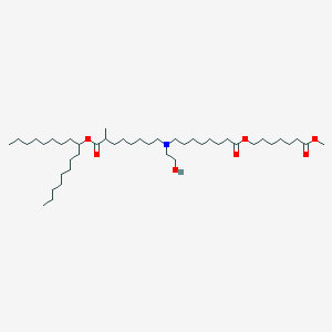 molecular formula C44H85NO7 B13360486 Heptadecan-9-yl 8-((2-hydroxyethyl)(8-((7-methoxy-7-oxoheptyl)oxy)-8-oxooctyl)amino)-2-methyloctanoate 