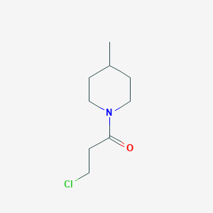 molecular formula C9H16ClNO B1336059 1-(3-CHLOROPROPANOYL)-4-METHYLPIPERIDINE CAS No. 349090-42-2
