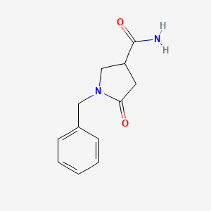 molecular formula C12H14N2O2 B1336060 1-Benzyl-5-oxopyrrolidine-3-carboxamide CAS No. 116041-19-1
