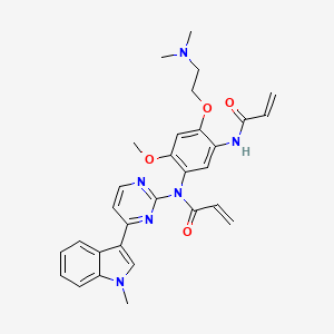 molecular formula C30H32N6O4 B13360656 N-(5-Acrylamido-4-(2-(dimethylamino)ethoxy)-2-methoxyphenyl)-N-(4-(1-methyl-1H-indol-3-yl)pyrimidin-2-yl)acrylamide 
