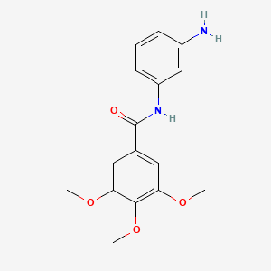 molecular formula C16H18N2O4 B1336066 N-(3-aminophenyl)-3,4,5-trimethoxybenzamide CAS No. 613656-91-0