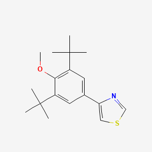 molecular formula C18H25NOS B1336068 4-(3,5-Ditert-butyl-4-methoxyphenyl)-1,3-thiazole CAS No. 383144-83-0