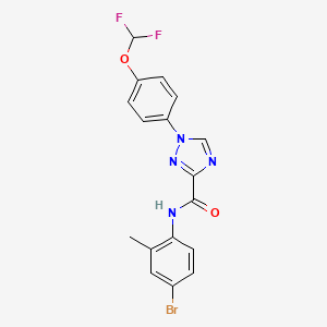 molecular formula C17H13BrF2N4O2 B13360724 N-(4-bromo-2-methylphenyl)-1-[4-(difluoromethoxy)phenyl]-1H-1,2,4-triazole-3-carboxamide 