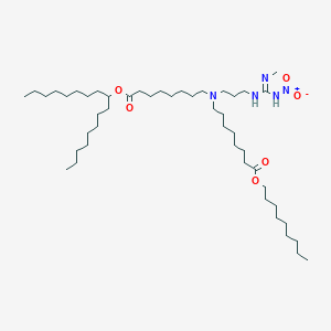 molecular formula C47H93N5O6 B13360735 Heptadecan-9-yl 8-((3-(((methylamino)(nitroamino)methylene)amino)propyl)(8-(nonyloxy)-8-oxooctyl)amino)octanoate 