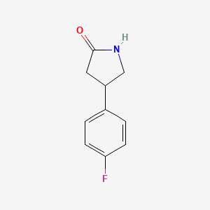 molecular formula C10H10FNO B1336079 4-(4-Fluorophenyl)pyrrolidin-2-one CAS No. 264122-82-9