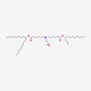 molecular formula C43H85NO5 B13360797 Dodecan-4-yl 6-((6-(heptadecan-9-yloxy)-6-oxohexyl)(2-hydroxyethyl)amino)hexanoate 