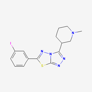 molecular formula C15H16IN5S B13360881 6-(3-Iodophenyl)-3-(1-methyl-3-piperidinyl)[1,2,4]triazolo[3,4-b][1,3,4]thiadiazole 