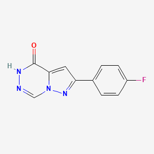 molecular formula C11H7FN4O B1336099 2-(4-fluorophenyl)pyrazolo[1,5-d][1,2,4]triazin-4(5H)-one 