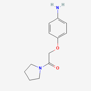 molecular formula C12H16N2O2 B1336101 2-(4-Amino-phenoxy)-1-pyrrolidin-1-yl-ethanone CAS No. 76870-05-8