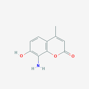 molecular formula C10H9NO3 B1336107 8-amino-7-hydroxy-4-methyl-2H-chromen-2-one CAS No. 24618-19-7