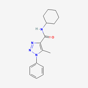 molecular formula C16H20N4O B13361104 N-cyclohexyl-5-methyl-1-phenyl-1H-1,2,3-triazole-4-carboxamide 