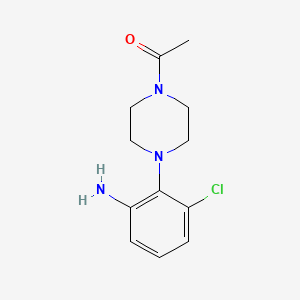 molecular formula C12H16ClN3O B1336111 2-(4-Acetyl-piperazin-1-yl)-3-chloroaniline CAS No. 893779-10-7