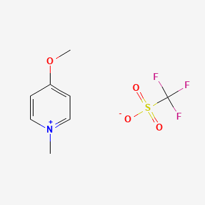 molecular formula C8H10F3NO4S B13361119 4-Methoxy-1-methylpyridin-1-ium trifluoromethanesulfonate 