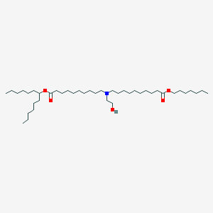molecular formula C42H83NO5 B13361162 Heptyl 10-((2-hydroxyethyl)(10-oxo-10-(tridecan-7-yloxy)decyl)amino)decanoate 
