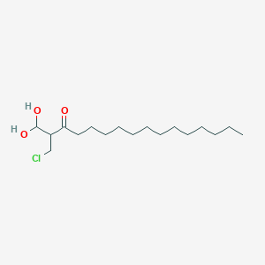 molecular formula C17H33ClO3 B13361282 2-(Chloromethyl)-1,1-dihydroxyhexadecan-3-one 