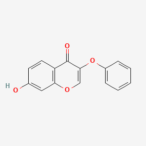 molecular formula C15H10O4 B1336131 4H-1-Benzopyran-4-one, 7-hydroxy-3-phenoxy- CAS No. 87891-60-9