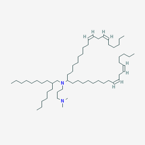 molecular formula C58H112N2 B13361346 N1-((6Z,9Z,28Z,31Z)-Heptatriaconta-6,9,28,31-tetraen-19-yl)-N1-(2-hexyldecyl)-N3,N3-dimethylpropane-1,3-diamine 